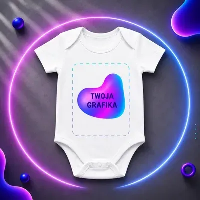 Body dziecięce z krótkim rękawem z nadrukiem | SprintShirt