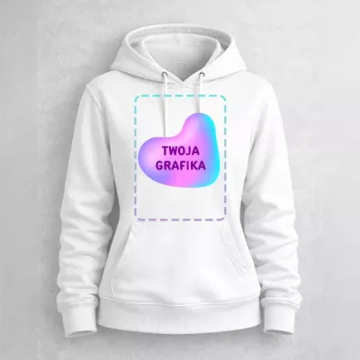 Bluza damska typu kangur z nadrukiem | SprintShirt