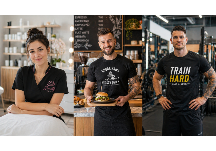 Pomysły na nadruki dla branży beauty, gastronomii i fitness